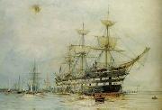 unknow artist, Seascape, boats, ships and warships. 121